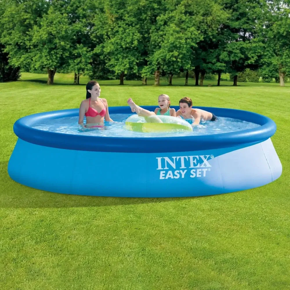 Piscină gonflabilă Easy Set 396×84 cm, 7290 L, cu pompă de filtrare 2006 L/h, Intex (28142)