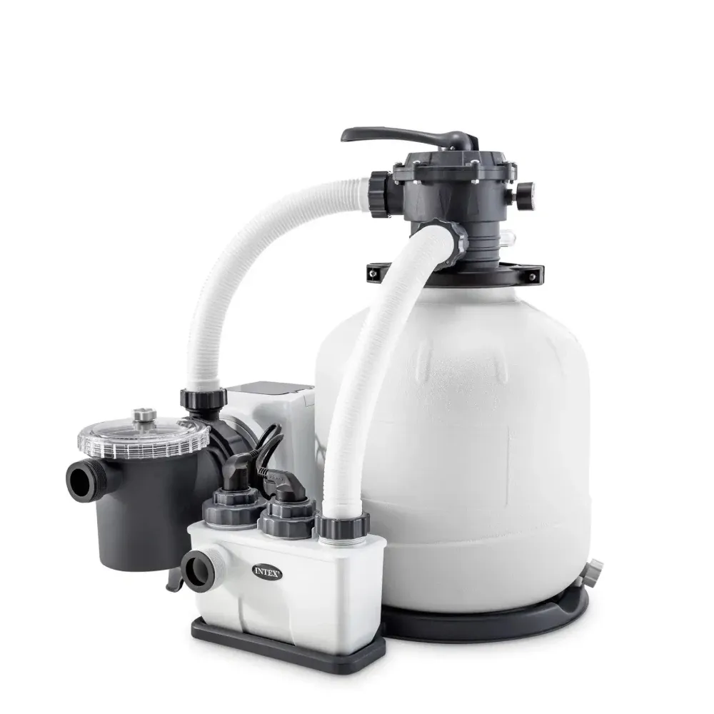 Насос с песочным фильтром Krystal Clear QX2600 и генератор хлора, бак 55 кг, 10 000 л/ч, Intex (26680)