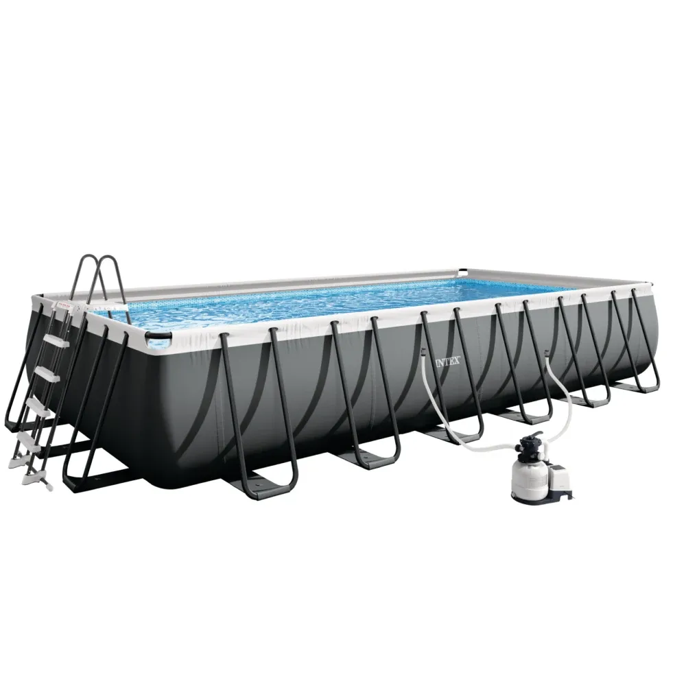 Piscină cu cadru metalic Ultra XTR Frame dreptunghiulară 732×366×132 cm, 31805 L, filtru nisip 7900 l/h, set complet, Intex (26364)