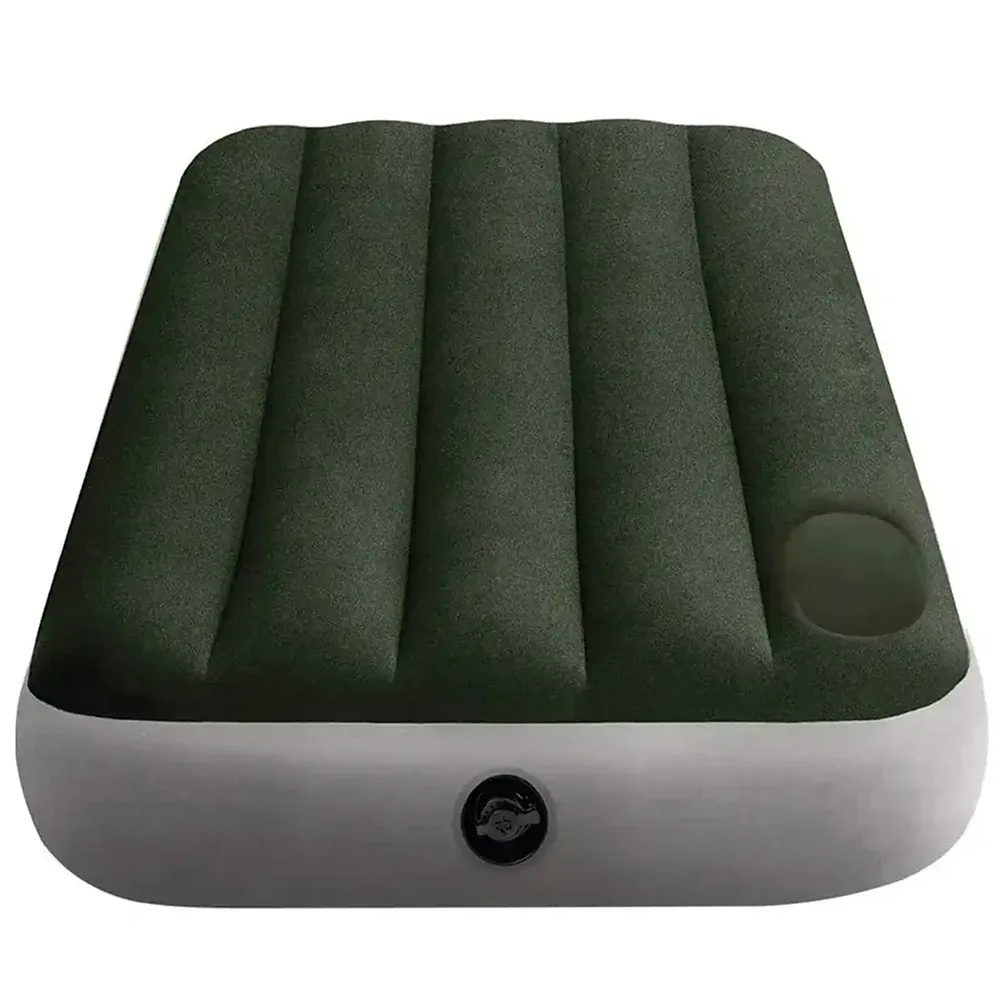 Надувной матрас Twin Classic Downy с ножным насосом, 99×191×25 см, макс. 136 кг, Интекс (64761)