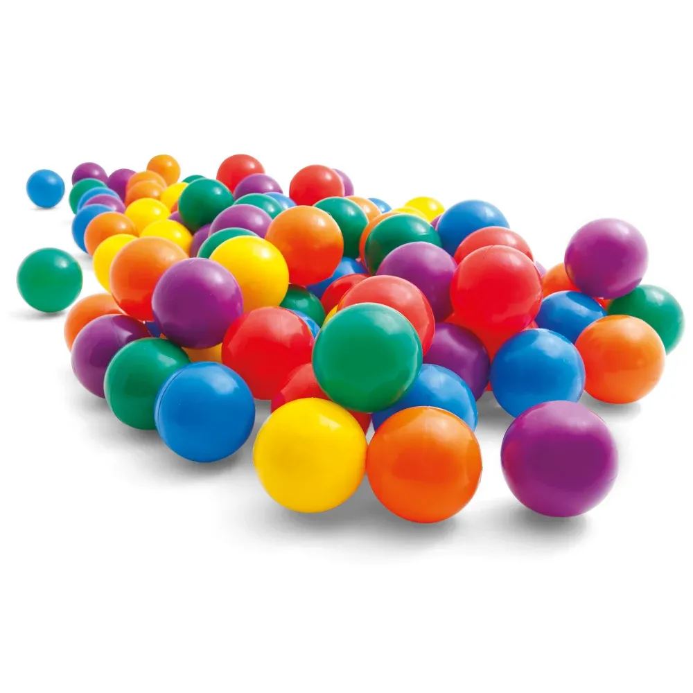 Цветные шарики Intex Fun Ballz 6,5 см, 100 шт., для игрового центра для детей от 2 лет (49602)