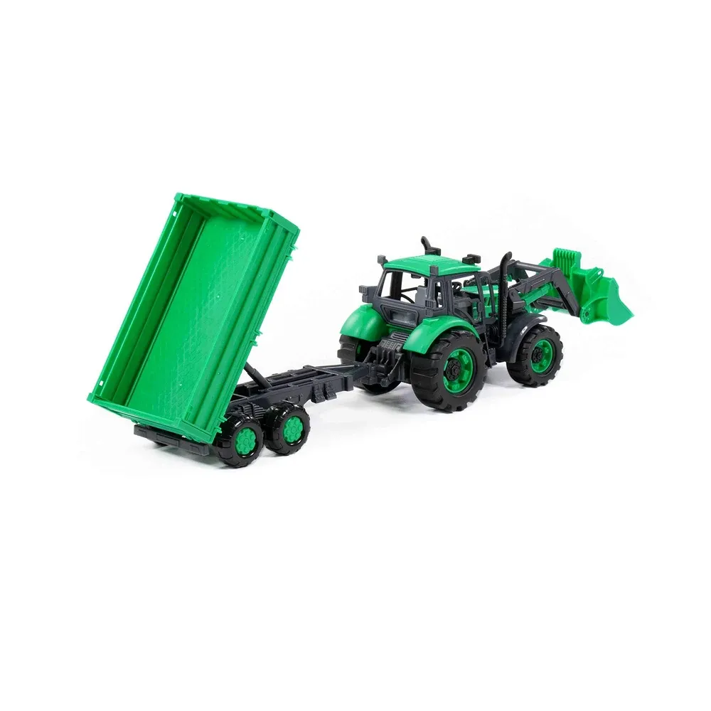 Tractor cu inerție Progress cu remorcă basculantă, Polesie (91826)