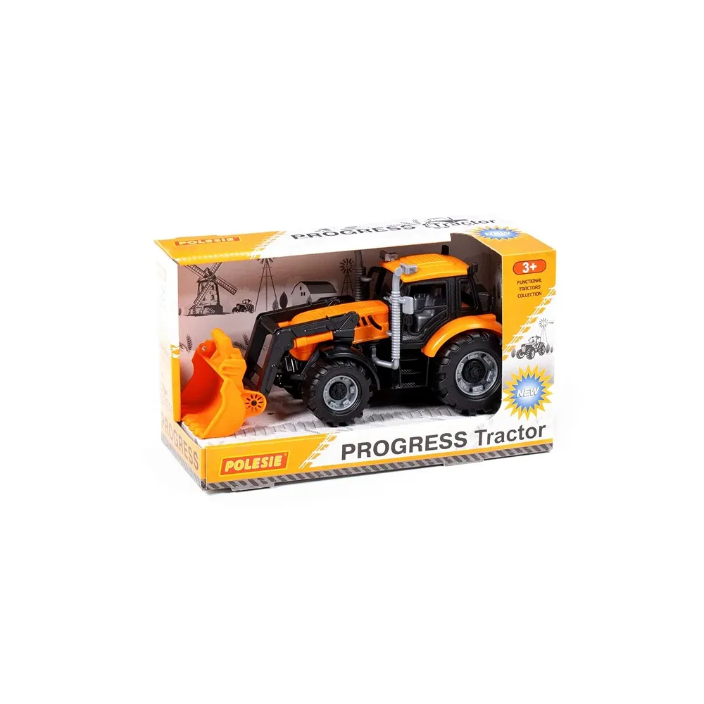 Tractor cu inerție Progress cu cupă frontală, Polesie (91802)