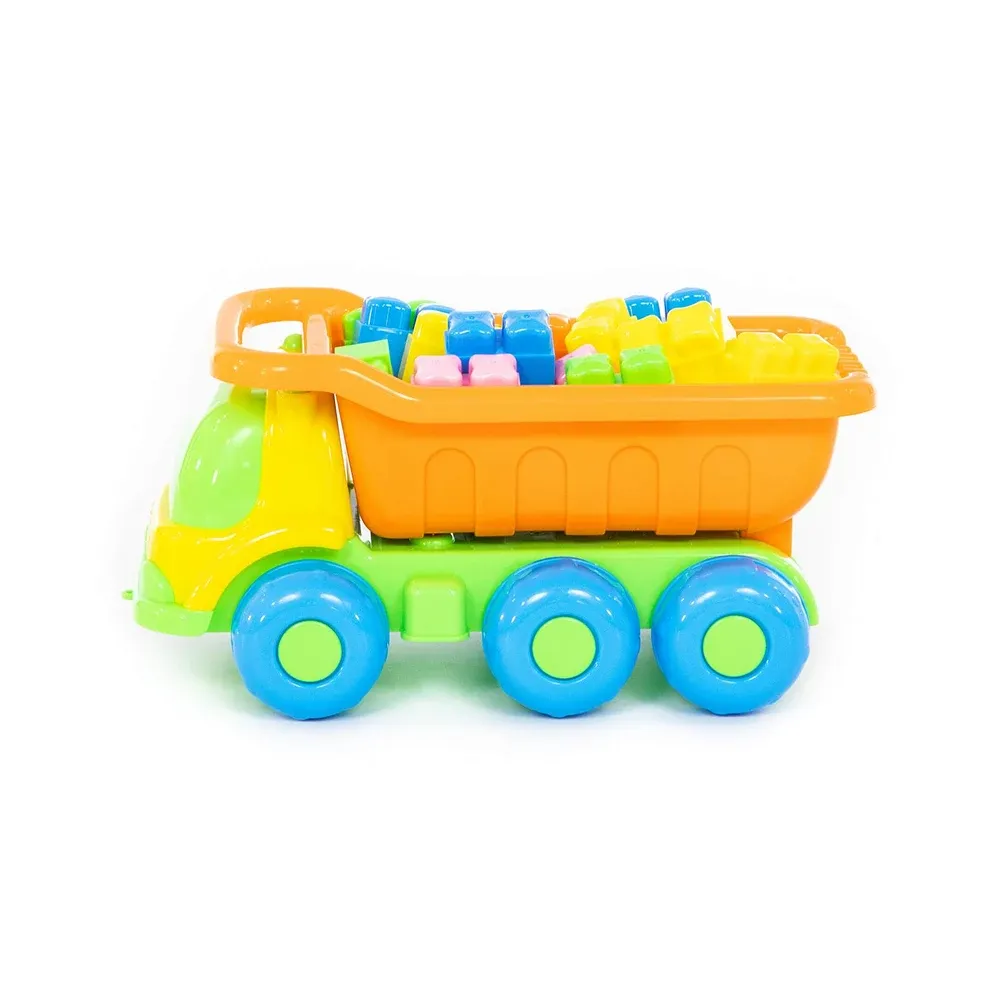 Camion basculant Kesha cu set de construcție – 35 piese, Polesie (4342)