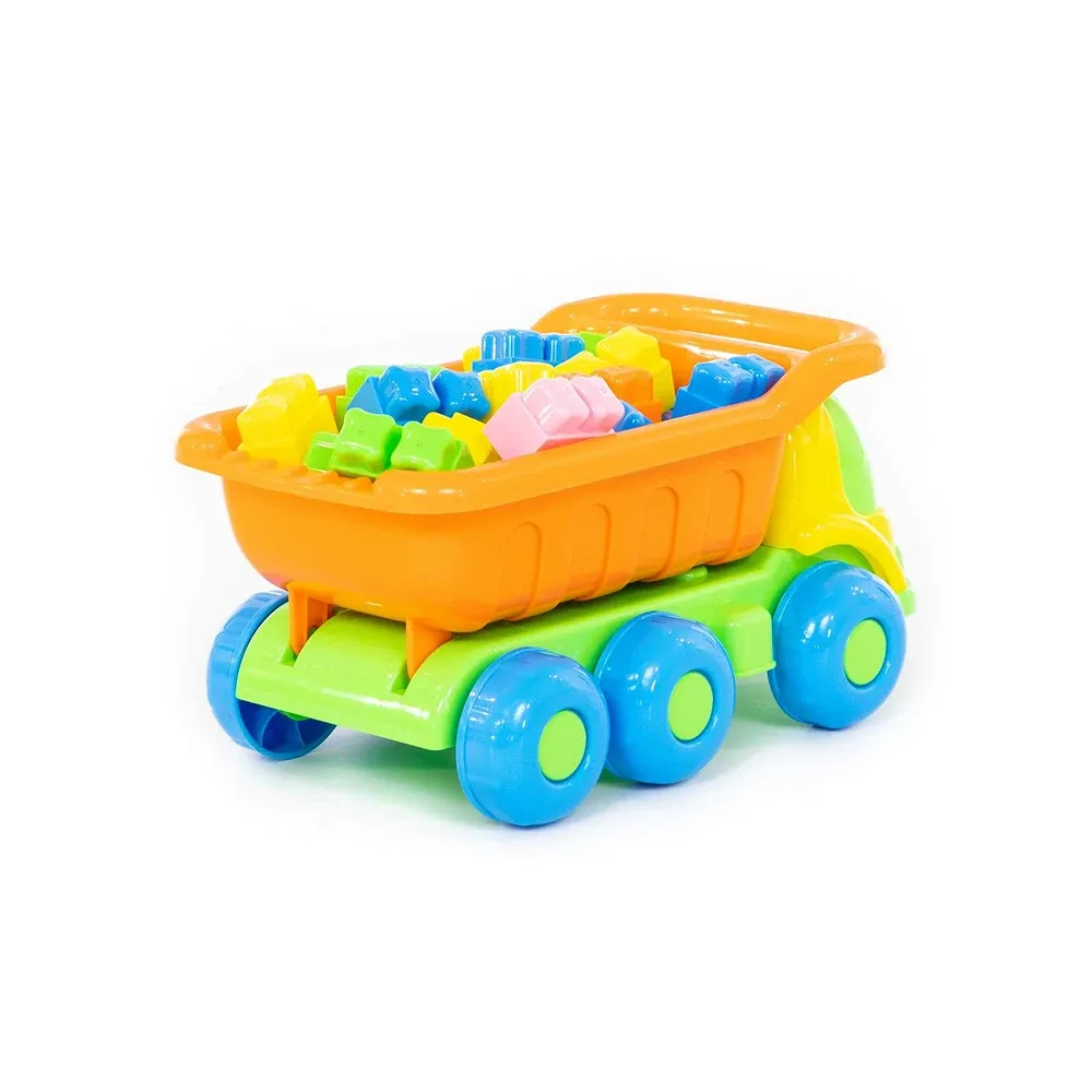 Camion basculant Kesha cu set de construcție – 35 piese, Polesie (4342)