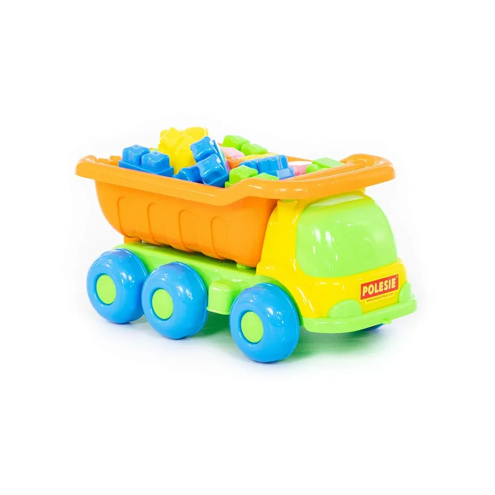 Camion basculant Kesha cu set de construcție – 35 piese, Polesie (4342)