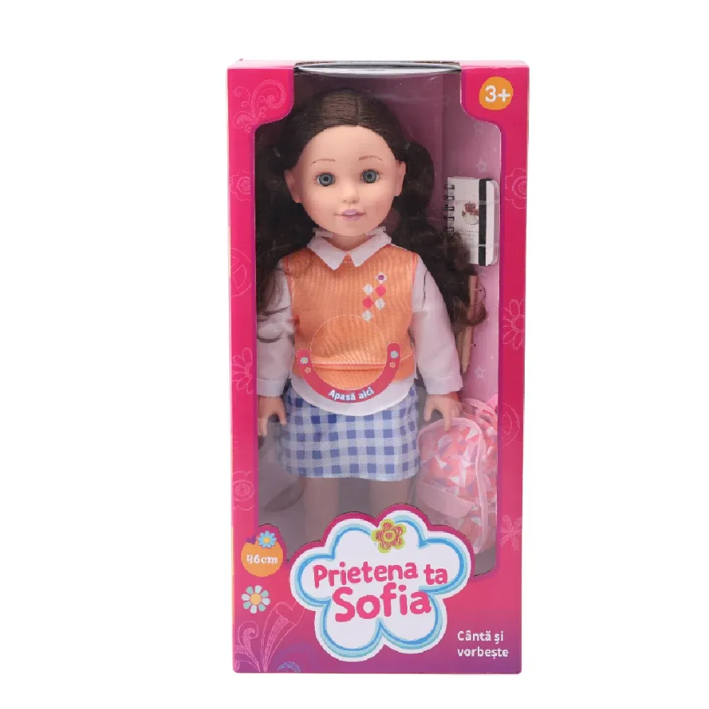 Papusa Sofia – Inteligenta 45cm ,vorbeste in limba romana (522356)