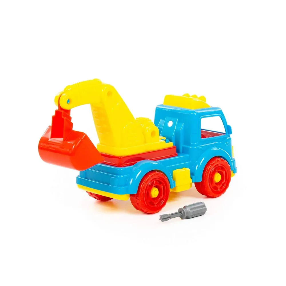 Constructor camion excavator – 34 piese, Polesie (84835)