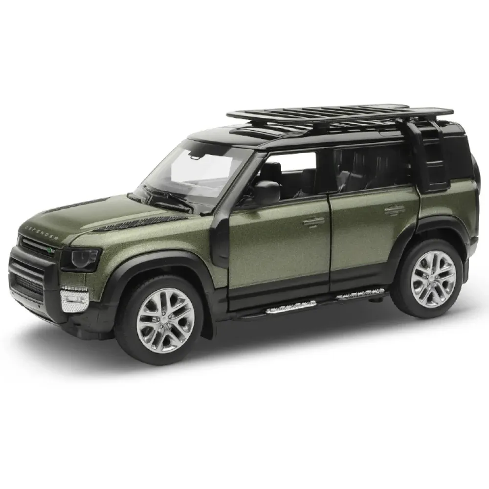 Mașină din metal Land Rover Defender 110 2020, scară 1:32, verde, MSZ (32416)
