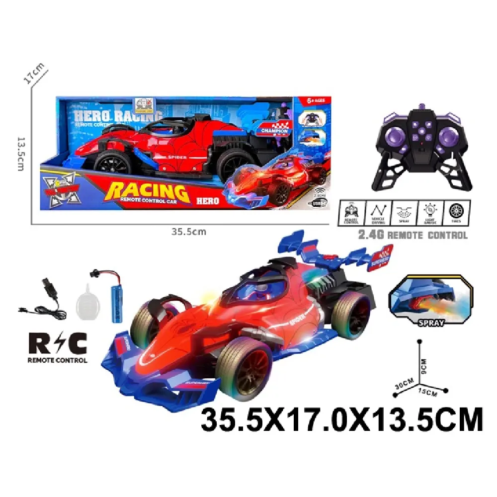 Masina cu radiocomanda cu incarcator,cu lumini si spray (33803)