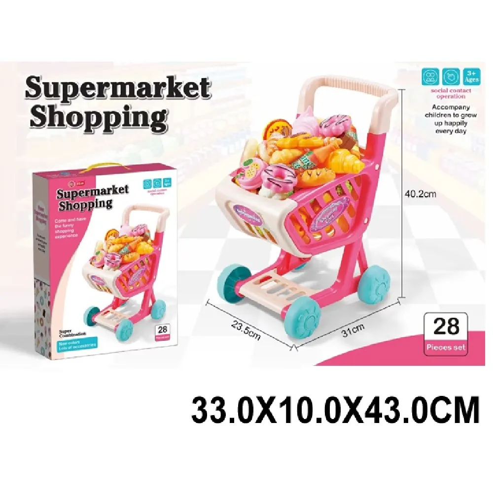 Carucior pentru cumparaturi in set cu alimente (25145)