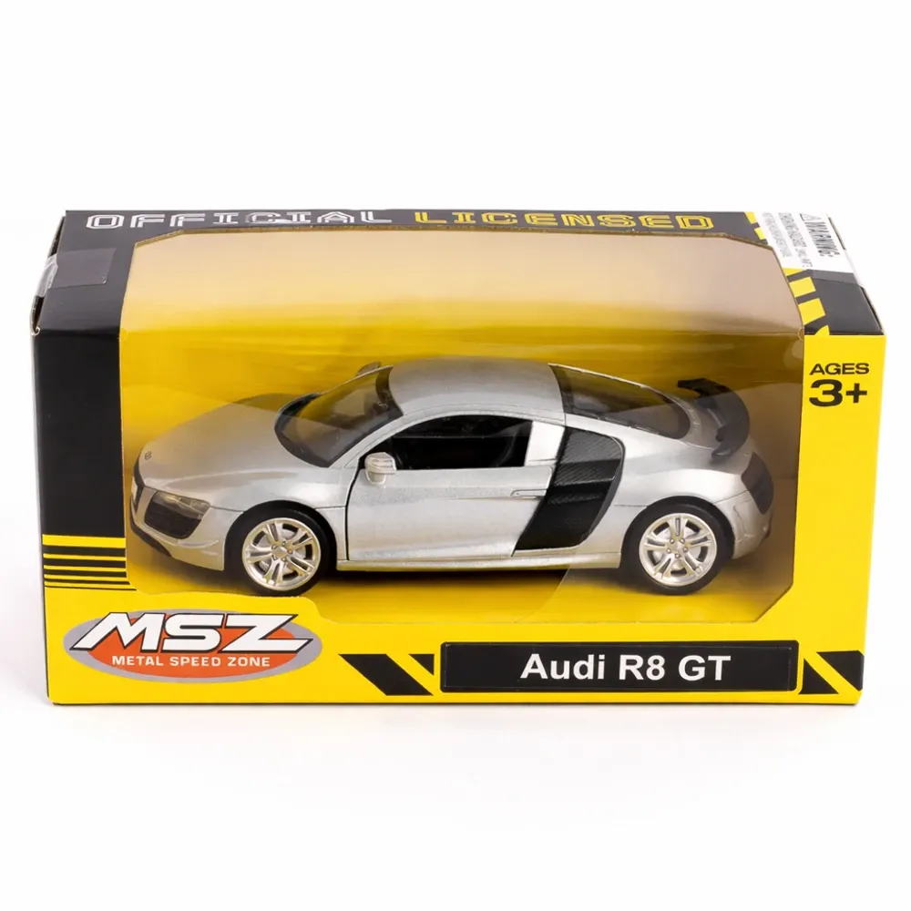 Металлический автомобиль Audi R8 GT масштаб 1:36, 3 цвета, MSZ (10004)