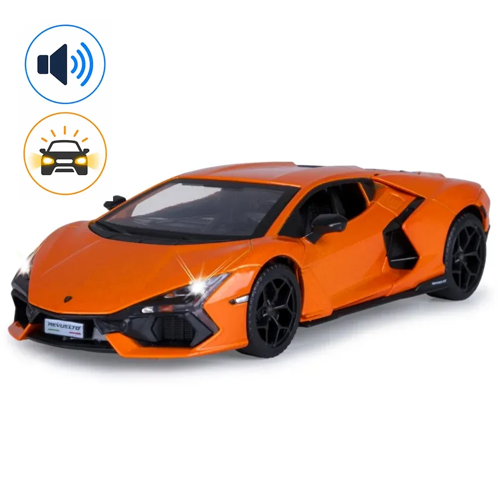 Металлический автомобиль Lamborghini Revuelto в масштабе 1:24, оранжевый MSZ (68200A/1)