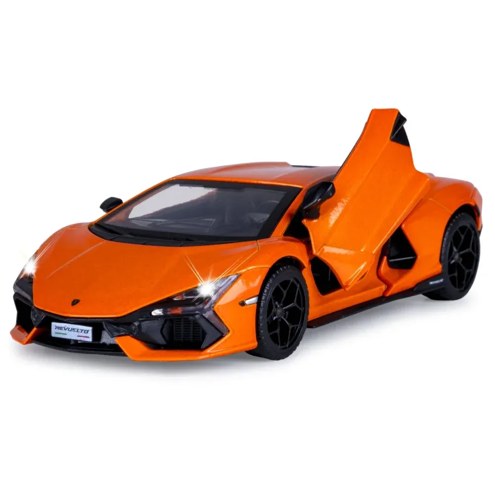 Металлический автомобиль Lamborghini Revuelto в масштабе 1:24, оранжевый MSZ (68200A/1)