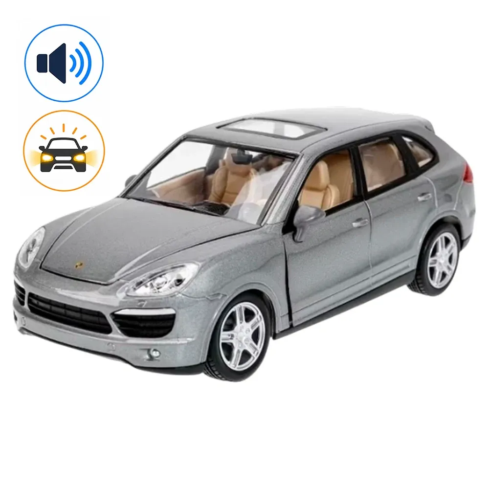 Mașină din metal Porsche Cayenne, scară 1:24, gri, MSZ (68241A)