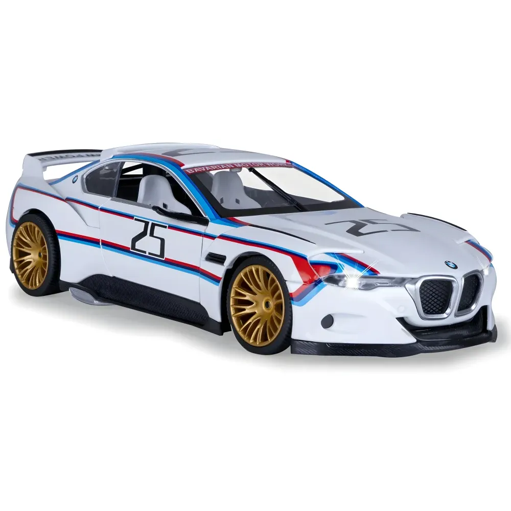 Mașină din metal BMW 3.0 CSL Hommage R, scară 1:24, albă, MSZ (68257A/2)