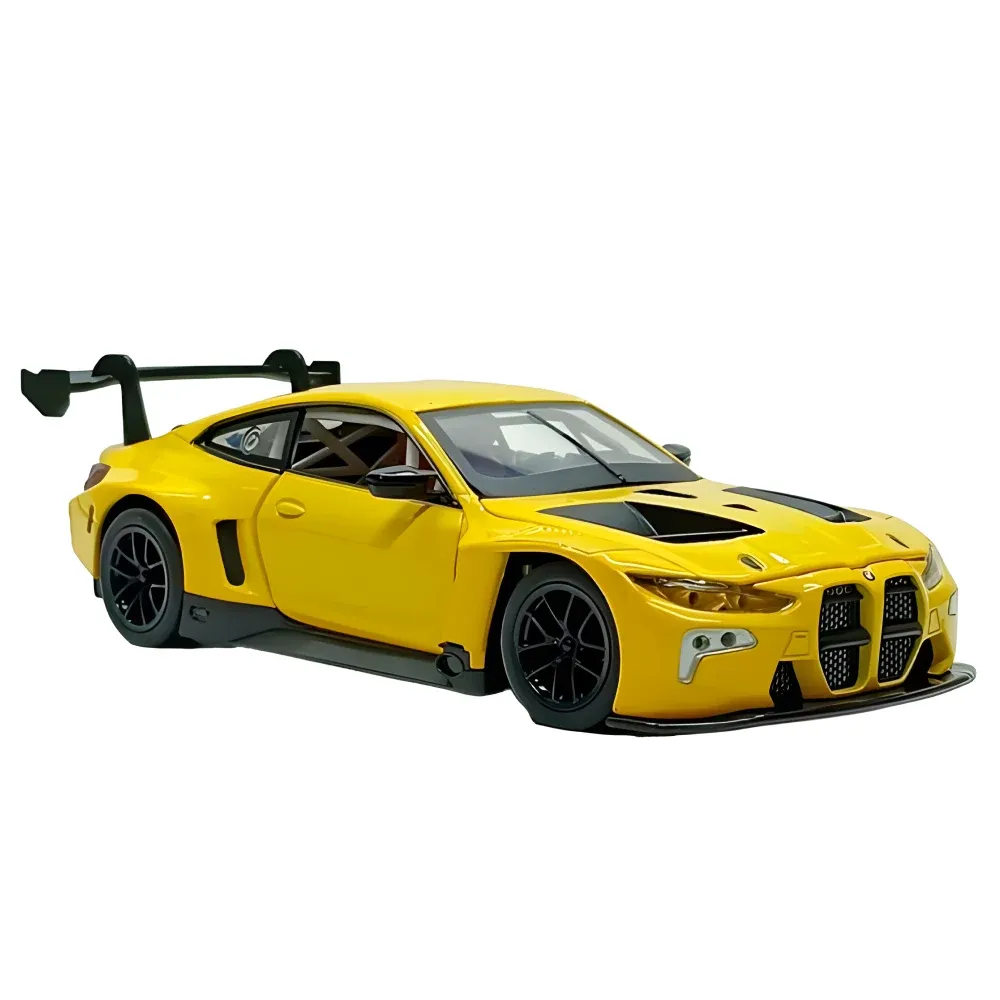 Литой автомобиль BMW M4 GT3 в масштабе 1:24, желтый MSZ (68277A)