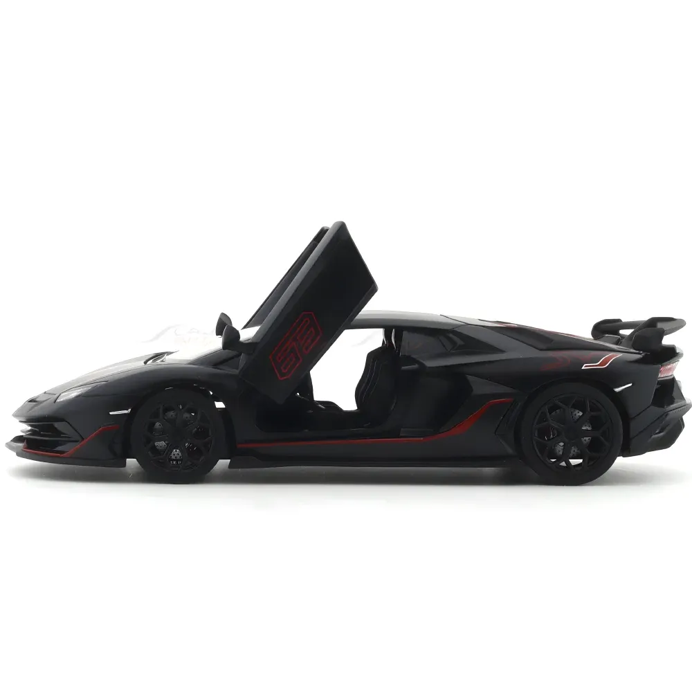 Lamborghini Aventador SVJ Metal Car, черный MSZ (68269A/2) в масштабе 1:24