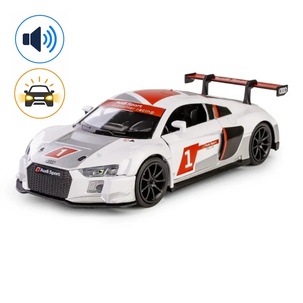 Литой автомобиль Audi R8 LMS в масштабе 1:24, белый MSZ (68262A/1)