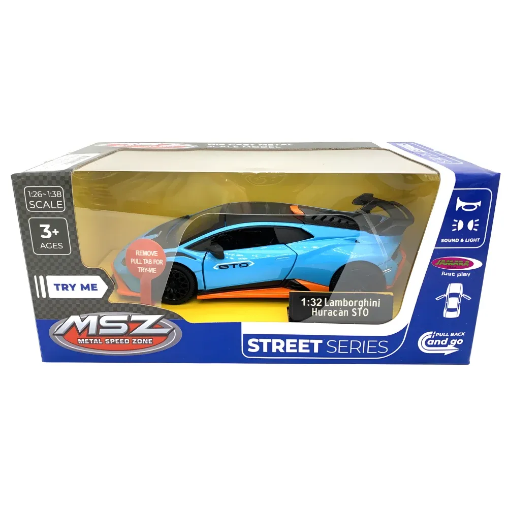 Lamborghini Huracán STO Metal Car в масштабе 1:24, синий MSZ (68279A)
