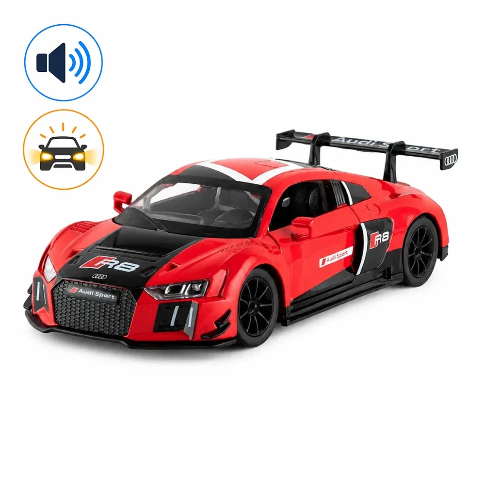 Mașină din metal 1:24 Audi R8 LMS cu sunete si lumini (se deschid usile) (68262A/2)