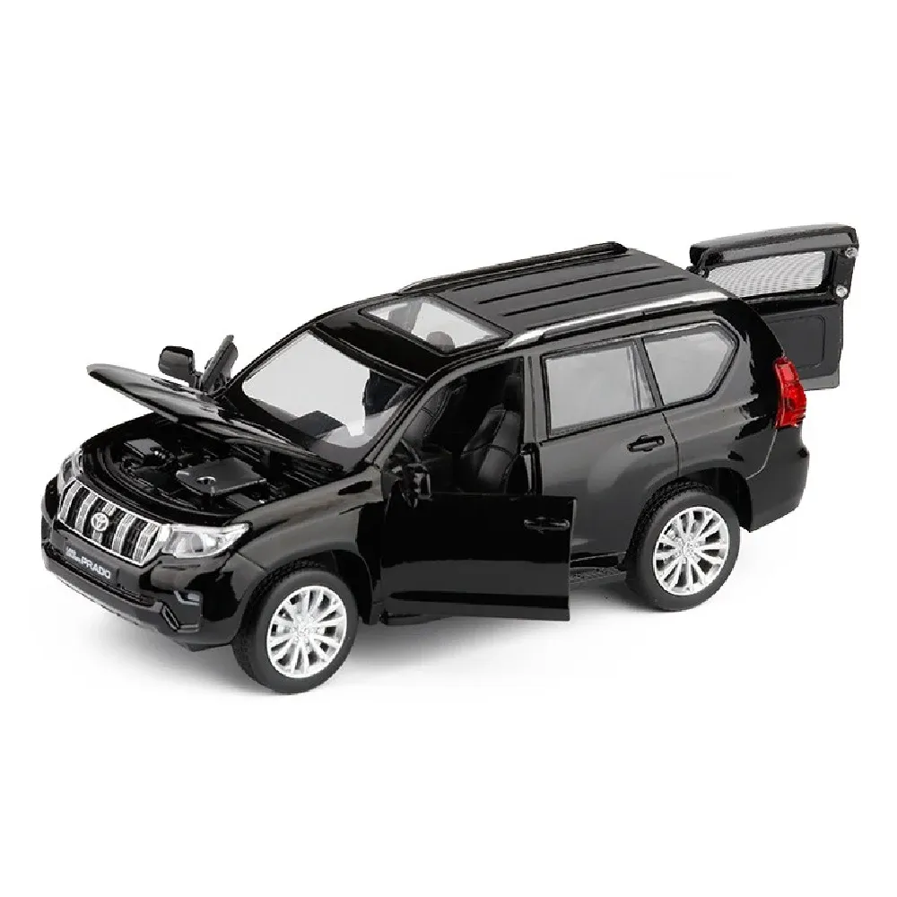 Mașină din metal Toyota Land Cruiser Prado, scară 1:32, neagră, MSZ (32482)