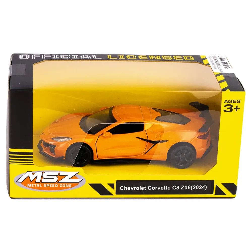 Mașină din metal Chevrolet Corvette C8 Z06 2024 scară 1:36, 3 culori, MSZ (10018)