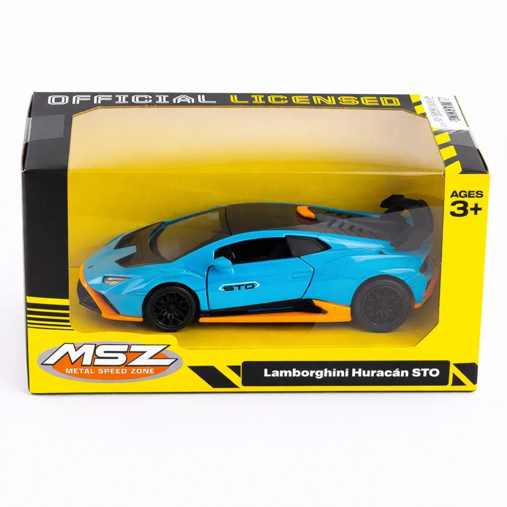 Mașină din metal Lamborghini Huracan STO scară 1:36, 3 culori, MSZ (10009)