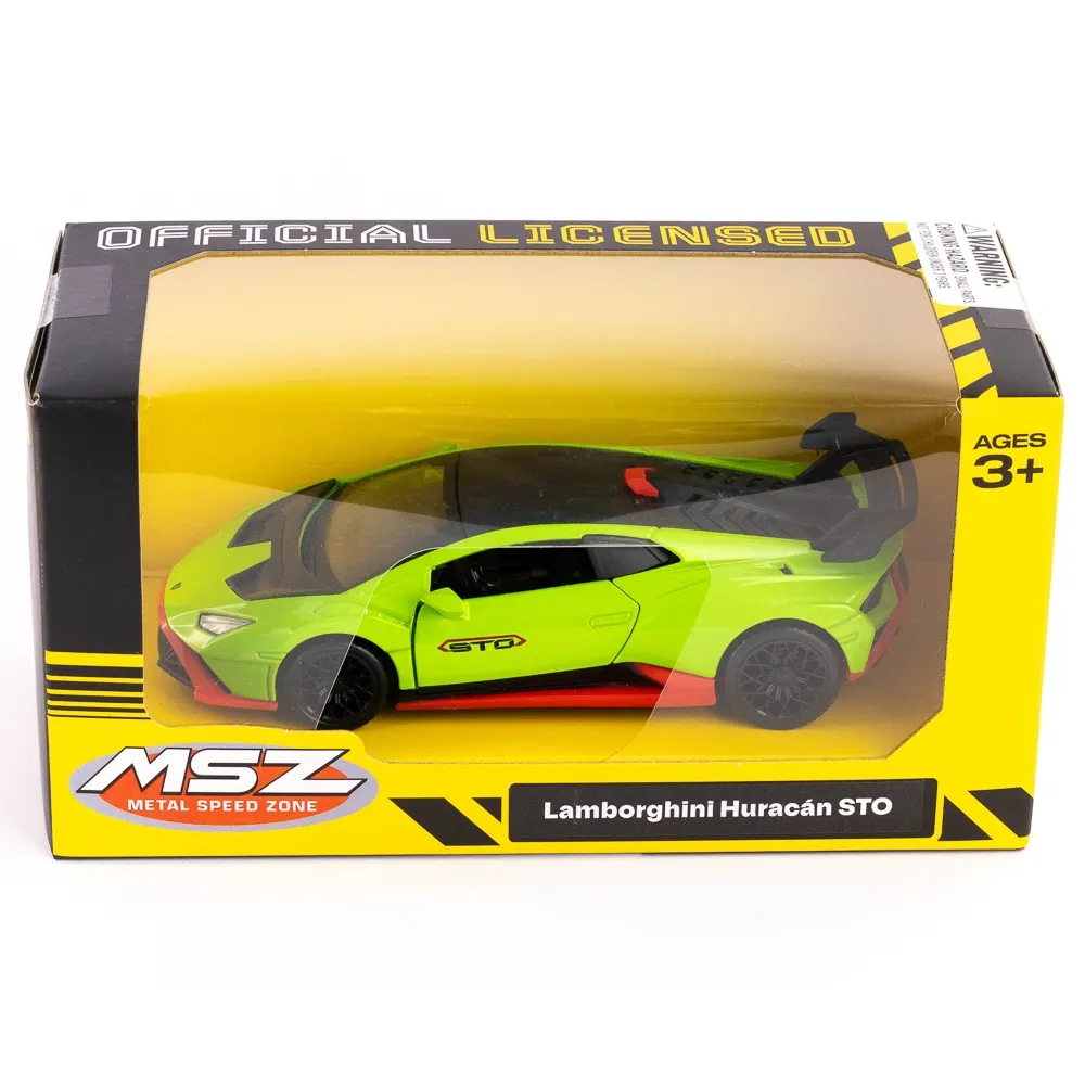 Mașină din metal Lamborghini Huracan STO scară 1:36, 3 culori, MSZ (10009)