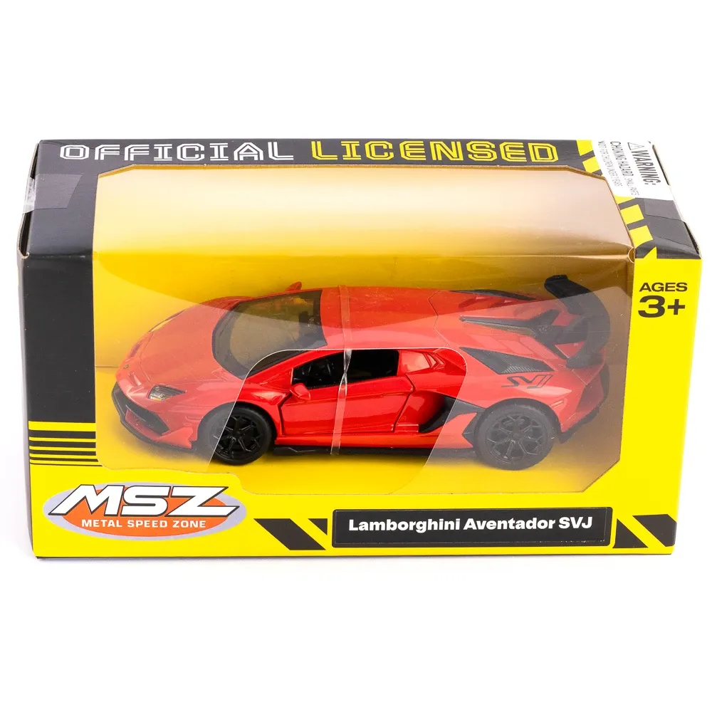 Mașină din metal Lamborghini Aventador SVJ63 scară 1:36, 2 culori, MSZ (10005)