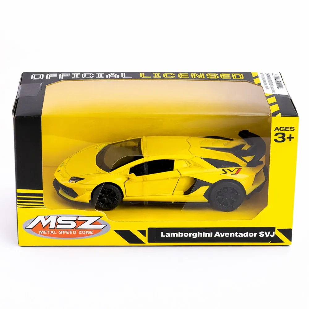 Mașină din metal Lamborghini Aventador SVJ63 scară 1:36, 2 culori, MSZ (10005)