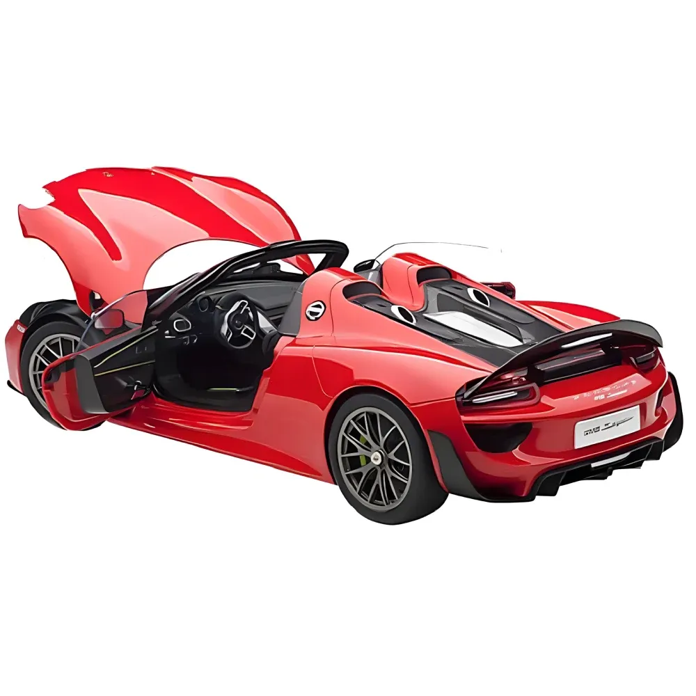 Mașină din metal Porsche 918 Spyder, scară 1:24, roșie, MSZ (68243A)