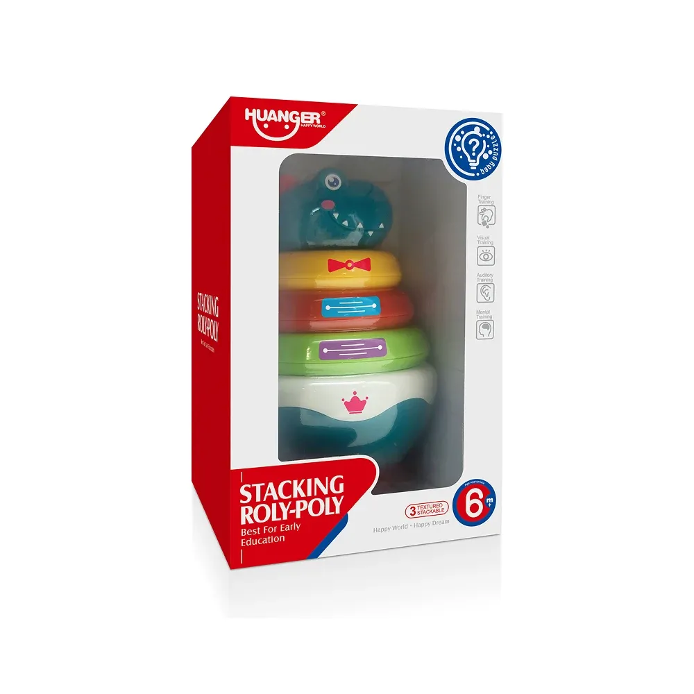 Кукла-игрушка с разноцветными кольцами - динозавр, Huanger HE0298 (78423)