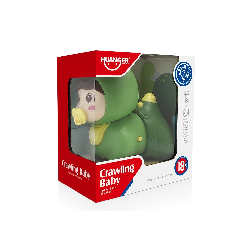Păpușă interactivă cu mișcare, sunete și lumini, verde, Huanger HE0709 (78270)