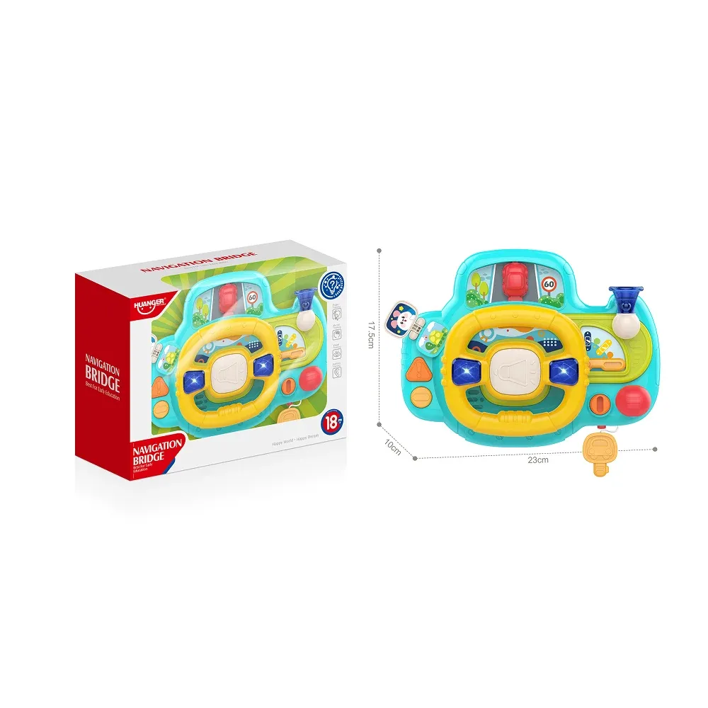 Volan interactiv cu lumini și muzică, albastru, Huanger HE0541 (78140)