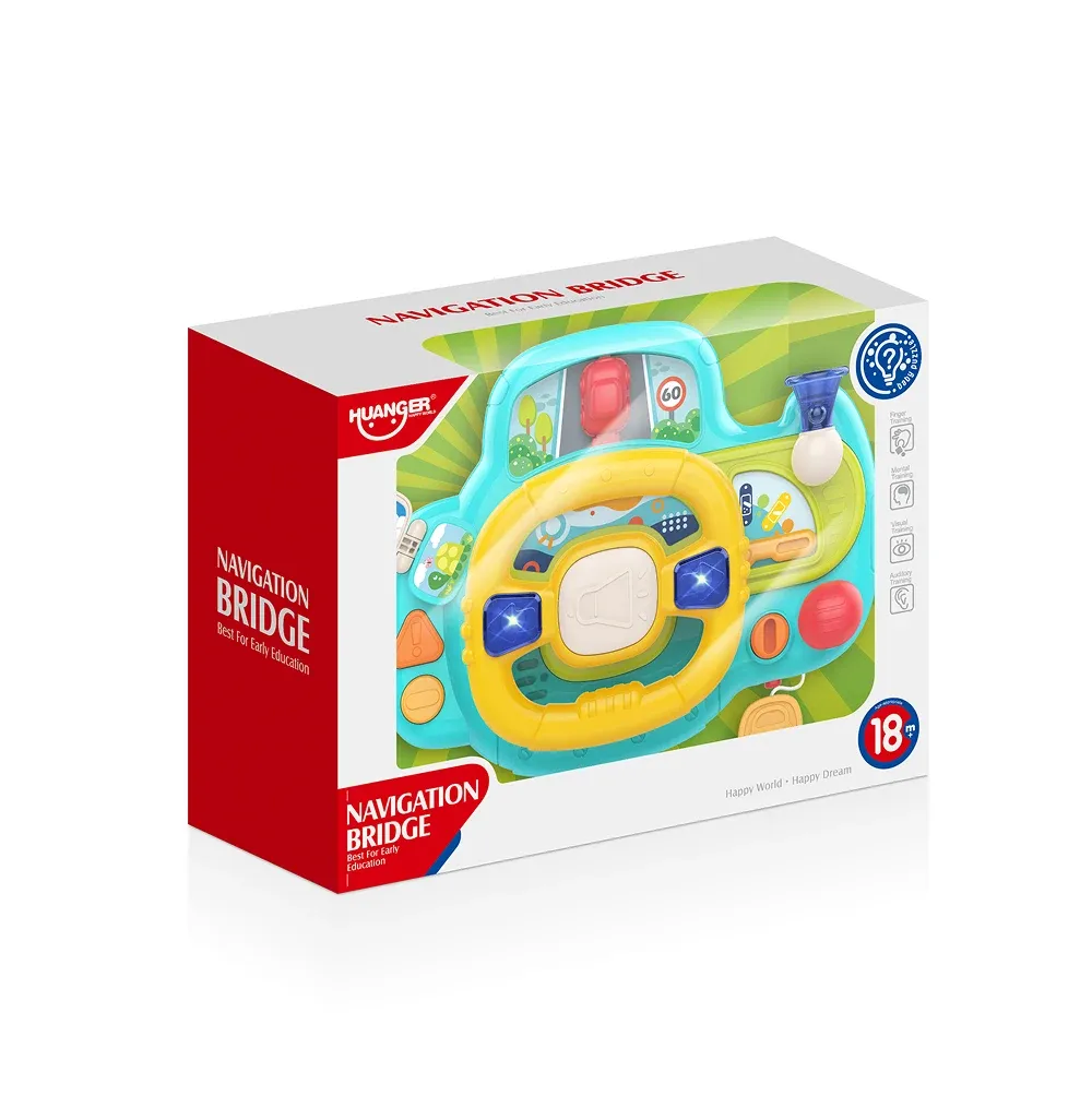 Volan interactiv cu lumini și muzică, albastru, Huanger HE0541 (78140)