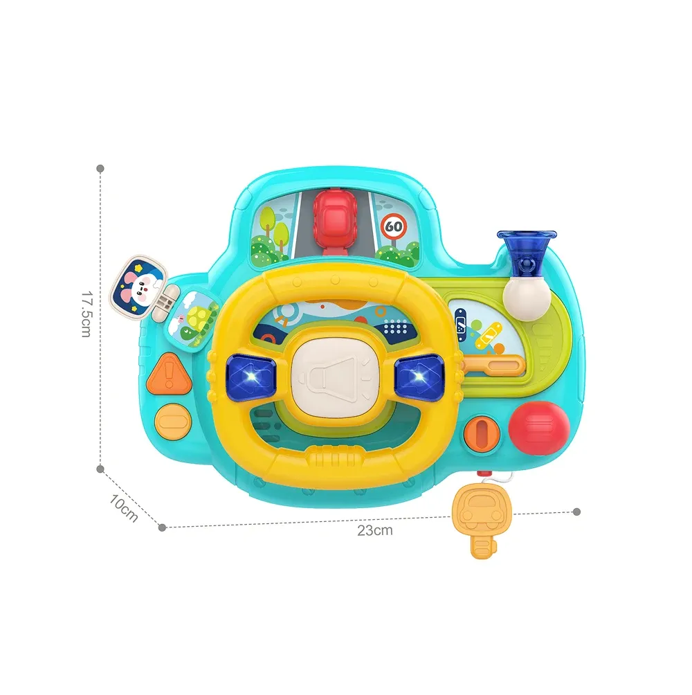 Volan interactiv cu lumini și muzică, albastru, Huanger HE0541 (78140)