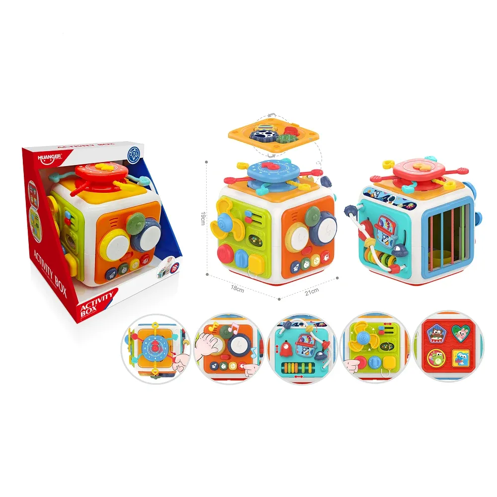 Cub senzorial educativ cu activități interactive, Huanger HE0556 (78058)