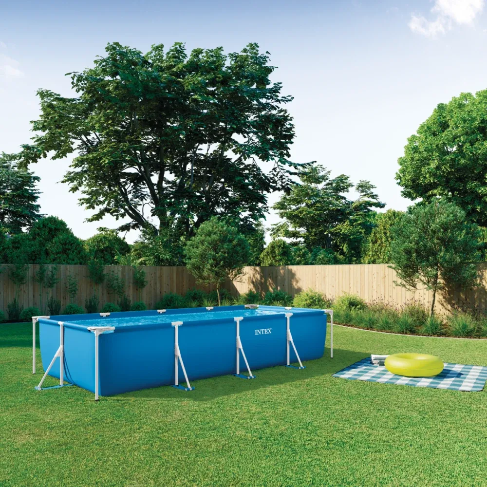 Piscină cu cadru metalic Rectangular Frame 450×220×84 cm, 7127 L, Intex (28273)
