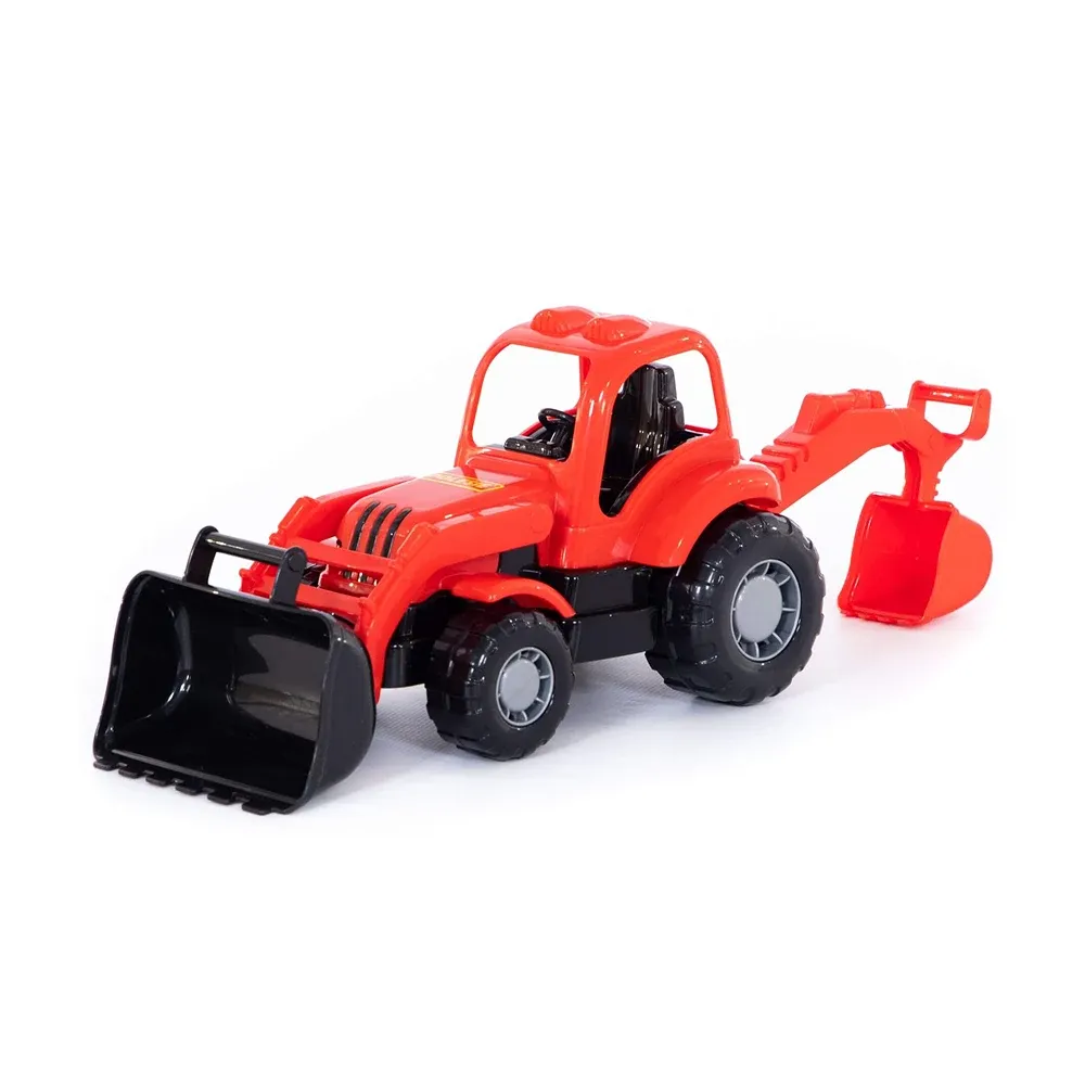 Tractor Krepysh cu excavator și cupă frontală, Polesie (44785)