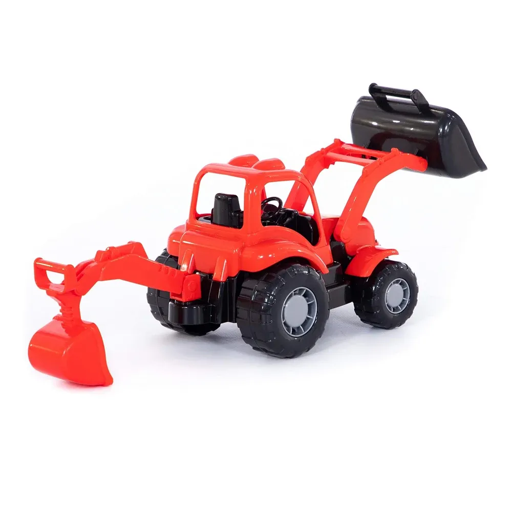 Tractor Krepysh cu excavator și cupă frontală, Polesie (44785)