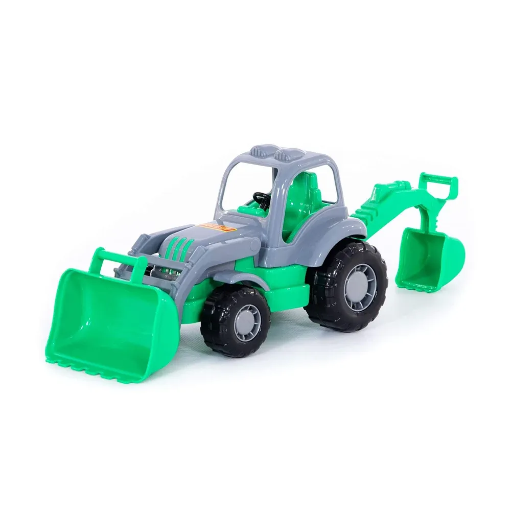 Tractor Krepysh cu excavator și cupă frontală, Polesie (44785)