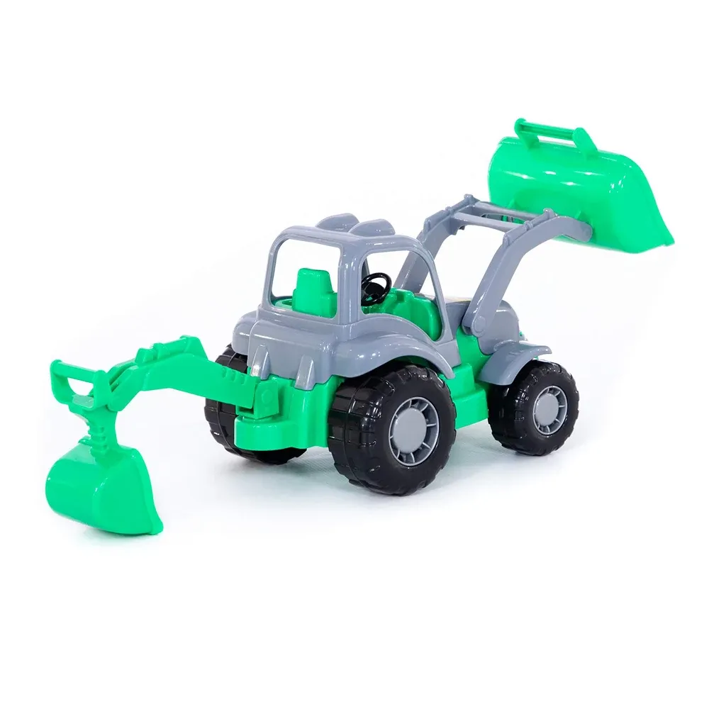 Tractor Krepysh cu excavator și cupă frontală, Polesie (44785)