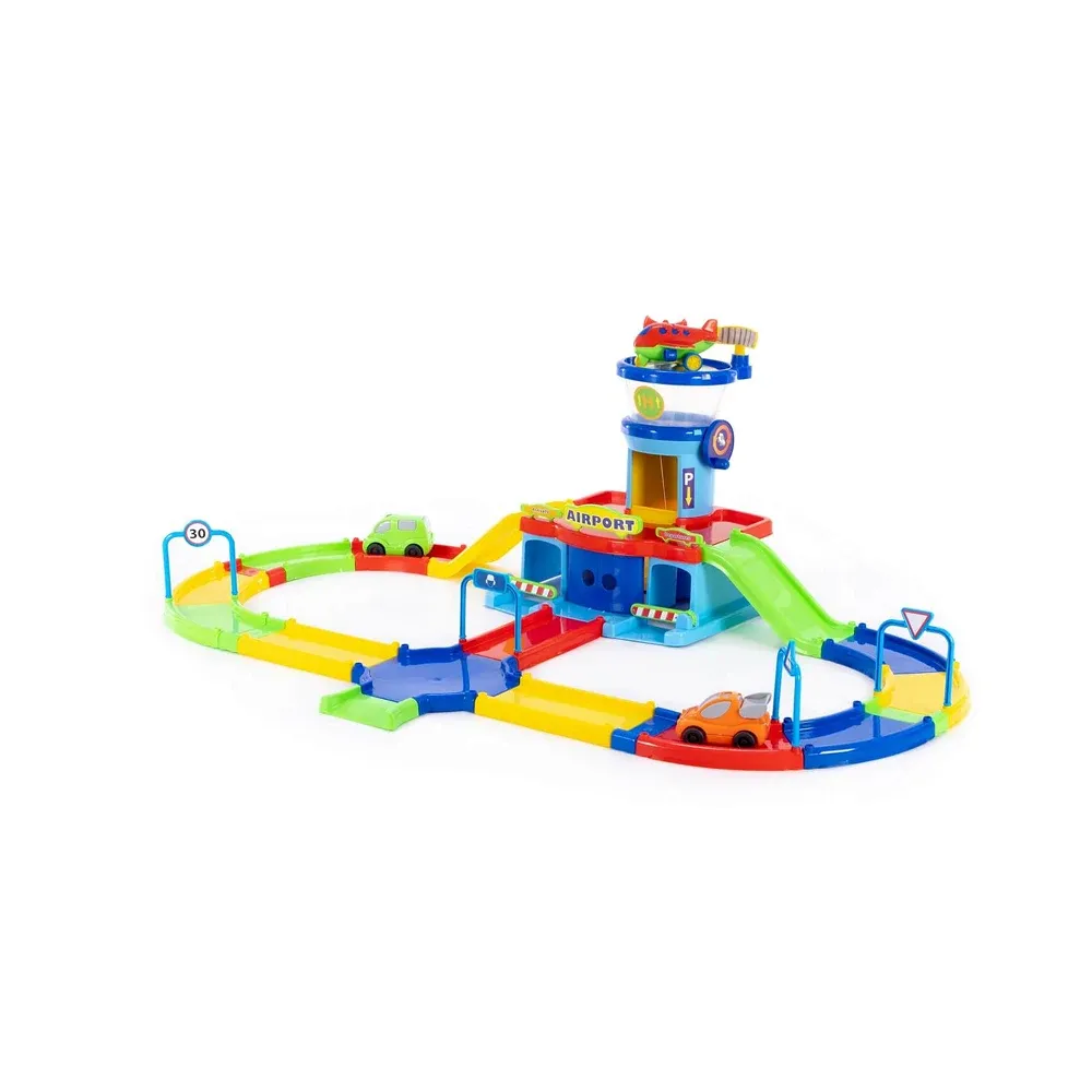 Set aeroport „Play City” cu pistă și mașinuțe (40404)