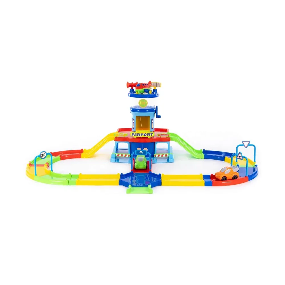 Set aeroport „Play City” cu pistă și mașinuțe (40404)