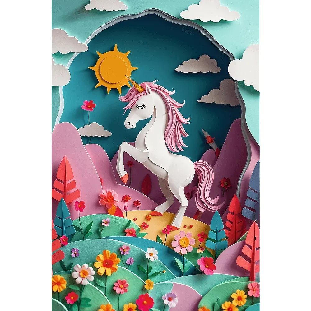 Trefl aniversar de 40 de ani – Artă pe hârtie: Unicorn, 160 elemente (40047)