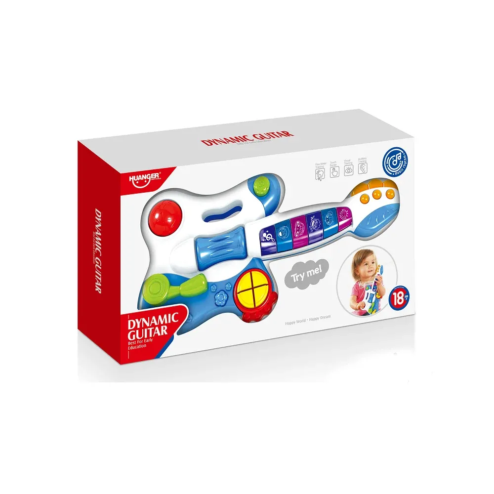 Chitară muzicală educativă, albastră, Huanger HE0501 (78676)