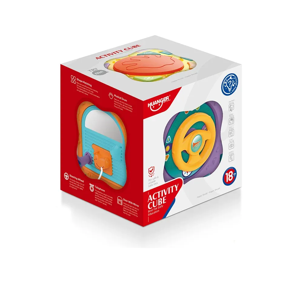 Cub educativ senzorial cu activități, Huanger HE0530 (78546)