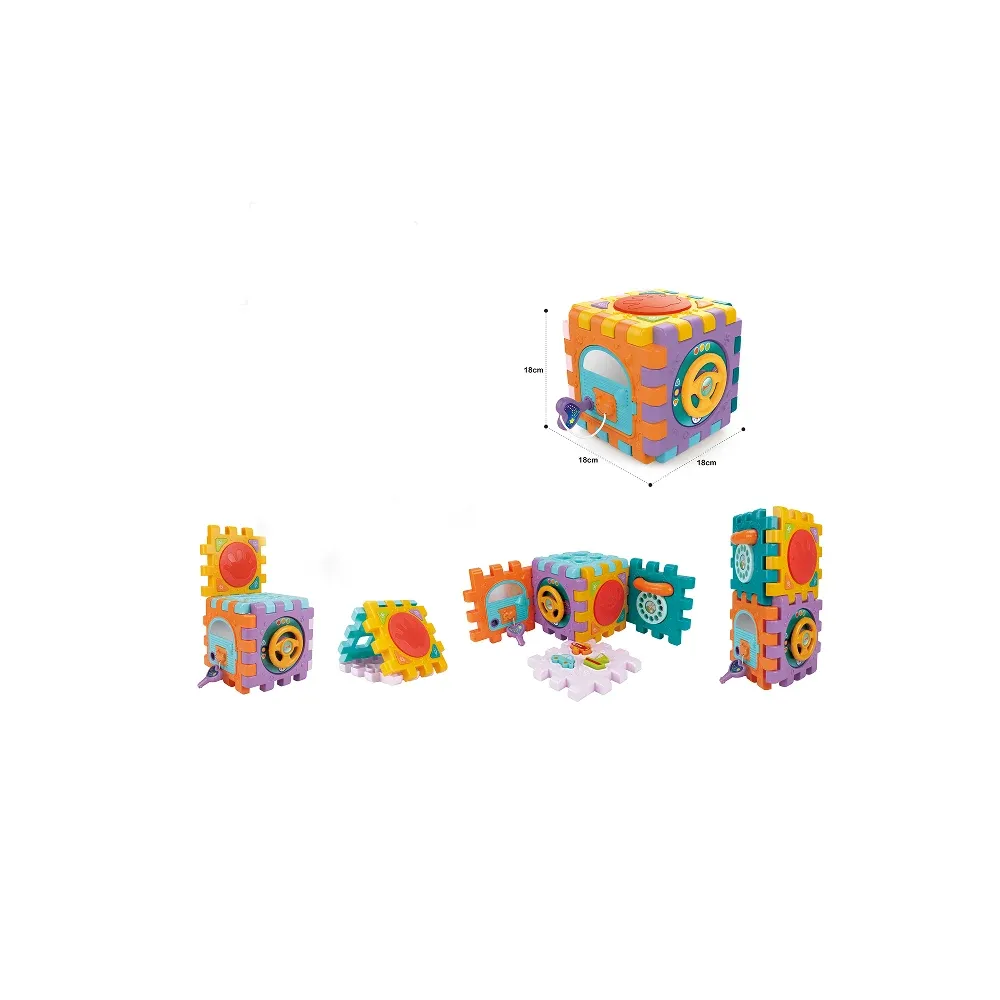 Cub educativ senzorial cu activități, Huanger HE0530 (78546)