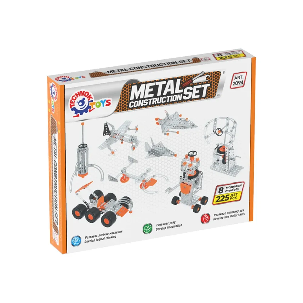Constructor din metal „Tehnică spațială”, 225 piese ,Technok (2094)